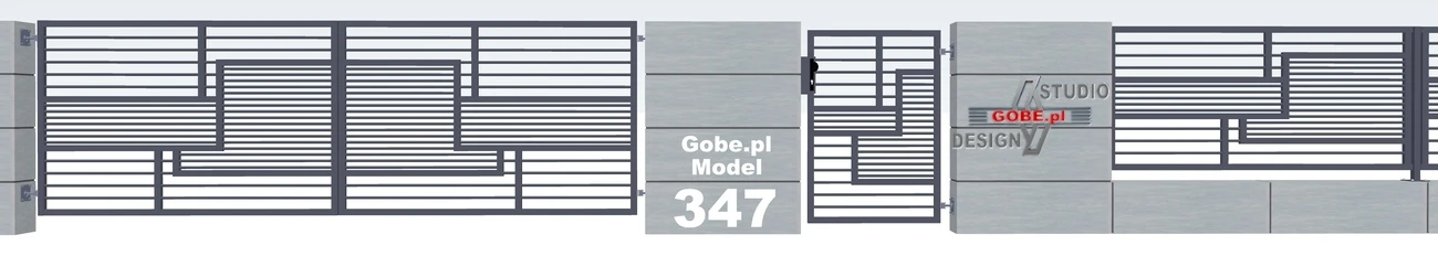 Nowoczesne ogrodzenie model 347  