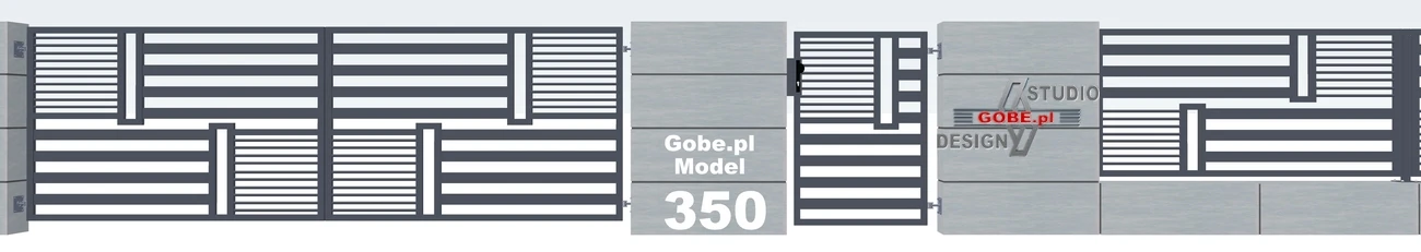 Nowoczesne ogrodzenie model 350  