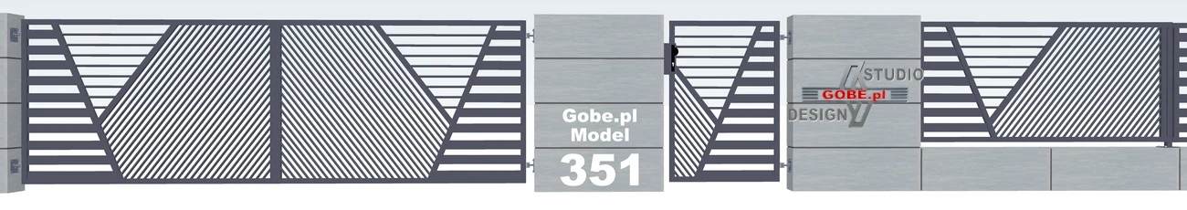 Nowoczesne ogrodzenie model 351  