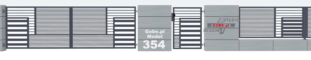 Nowoczesne ogrodzenie model 354  