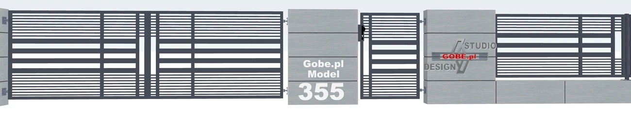 Nowoczesne ogrodzenie model 355  