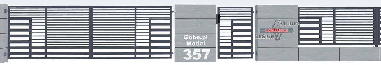 Nowoczesne ogrodzenie model 357  