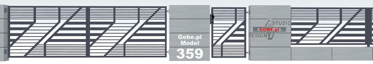 Nowoczesne ogrodzenie model 359  