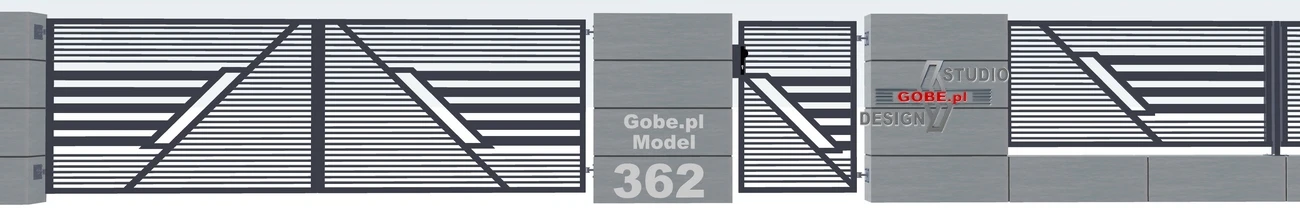 Nowoczesne ogrodzenie model 362  