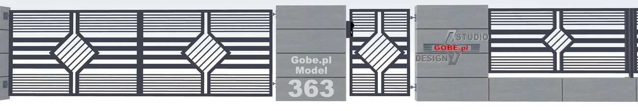 Nowoczesne ogrodzenie model 363  