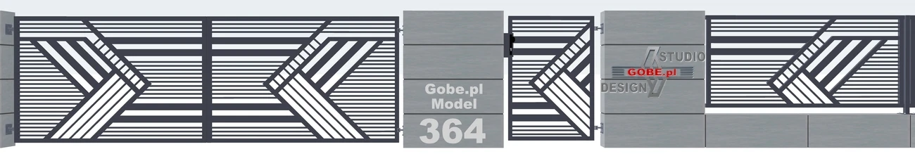 Nowoczesne ogrodzenie model 364  